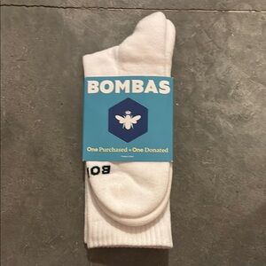 Bombas White Crew Socks